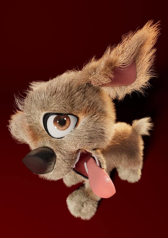 3D Illustration eines Hundewelpen